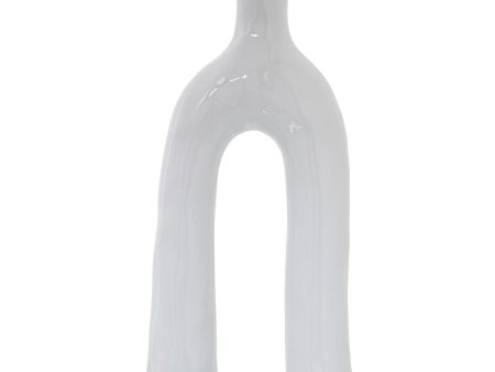 Candleholder Alexandra House Living White Ceramic 16 x 32 x 5 cm Supply