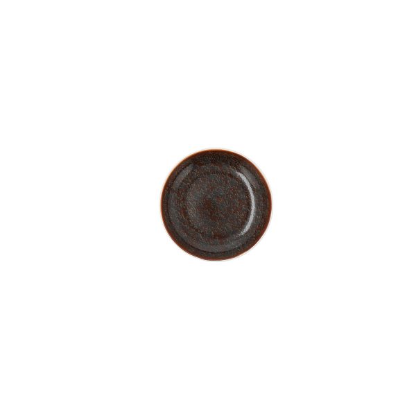 Flat plate Ariane Decor Ceramic Brown (10 cm) (24 Units) Fashion