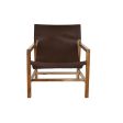 Armchair DKD Home Decor Natural Dark brown Teak 66 x 73 x 77 cm Hot on Sale