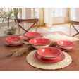 Flat plate Quid Vita Ceramic Red (Ø 27 cm) (12 Units) Sale