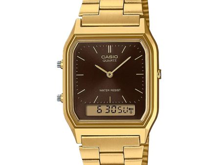 Men s Watch Casio AQ-230GA-5AMQYES Brown Online Hot Sale