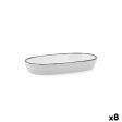 Snack tray Ariane Vital Filo White Black Ceramic Aluminium Oxide 17,3 x 2,6 x 10 cm (8 Units) Cheap