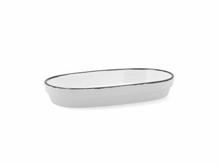 Snack tray Ariane Vital Filo White Black Ceramic Aluminium Oxide 17,3 x 2,6 x 10 cm (8 Units) Cheap