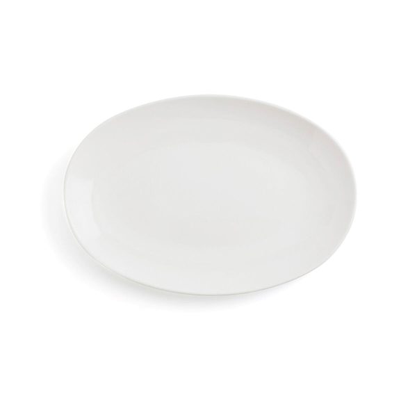 Serving Platter Ariane Vital Coupe Oval Ceramic White (Ø 26 cm) (12 Units) Online Hot Sale