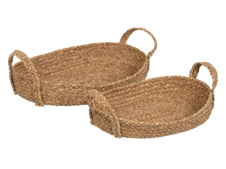 Decorative basket Natural Fibre 48 x 32 x 18 cm (2 Units) Hot on Sale