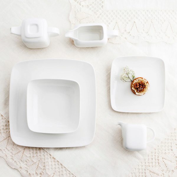 Dessert dish Ariane Vita Squared Ceramic White (20 x 17 cm) (12 Units) Online now