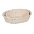 Tray White Bamboo Rattan 29 x 22 x 7 cm (2 Units) on Sale