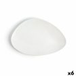 Flat plate Ariane Antracita Triangular Ceramic White (Ø 29 cm) (6 Units) Sale