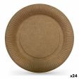 Plate set Algon Disposable kraft paper 12 Pieces 18 cm (24 Units) Cheap