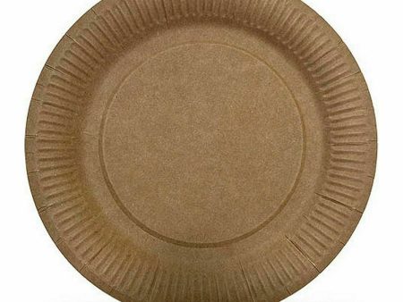 Plate set Algon Disposable kraft paper 12 Pieces 18 cm (24 Units) Cheap