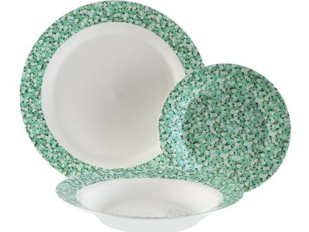 Dinnerware Set Versa Bellis Flowers 18 Pieces Porcelain Online Sale