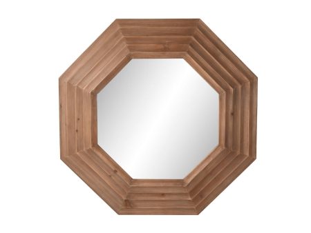 Wall mirror Home ESPRIT Brown Natural Modern 119 x 9 x 119 cm Online now