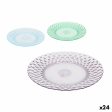 Flat Plate La Mediterránea Plastic 25 x 25 x 2,5 cm (24 Units) Online Hot Sale