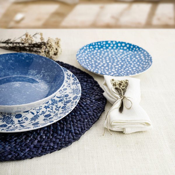 Dinnerware Set Bidasoa Aquilea Blue Ceramic 18 Pieces For Sale