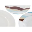 Dinnerware Set Home ESPRIT Blue Green Porcelain Tropical 18 Pieces 27 x 27 x 2 cm Cheap