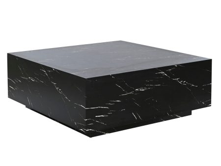 Centre Table Home ESPRIT Black MDF Wood 90 x 90 x 35 cm Fashion