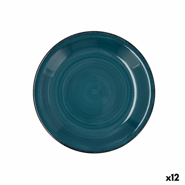 Dessert dish Quid Vita Ceramic Blue (19 cm) (12 Units) Discount