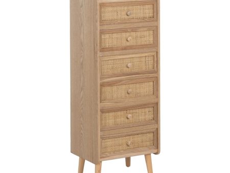 Chiffonier SAMIR Natural 40 x 30 x 104 cm Discount