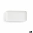 Serving Platter Ariane Vital Coupe Rectangular Ceramic White (28 x 14 cm) (6 Units) For Sale