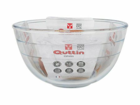 Bowl Quttin Quttin Glass 3,8 L Mixer (6 Units) Online Sale