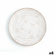 Flat Plate Ariane Tornado White Bicoloured Ceramic Ø 31 cm (6 Units) Supply