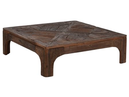 Centre Table Home ESPRIT Brown Wood 100 x 100 x 32 cm Hot on Sale