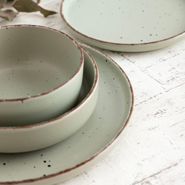 Deep Plate Quid Duna Green Ceramic 18,5 x 5,3 cm (6 Units) Sale