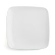 Flat plate Ariane Vital Square Squared Ceramic White 24 x 19 cm (12 Units) Discount