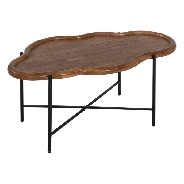 Centre Table Black Natural Crystal Iron Rubber wood 89 x 50 x 40 cm (2 Units) Supply