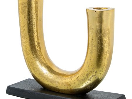 Candle Holder Alexandra House Living Golden Aluminium 21 x 20 x 8 cm Online Sale