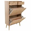 Shoe cupboard Alexandra House Living Natural Grille 120 x 32 x 70 cm Supply