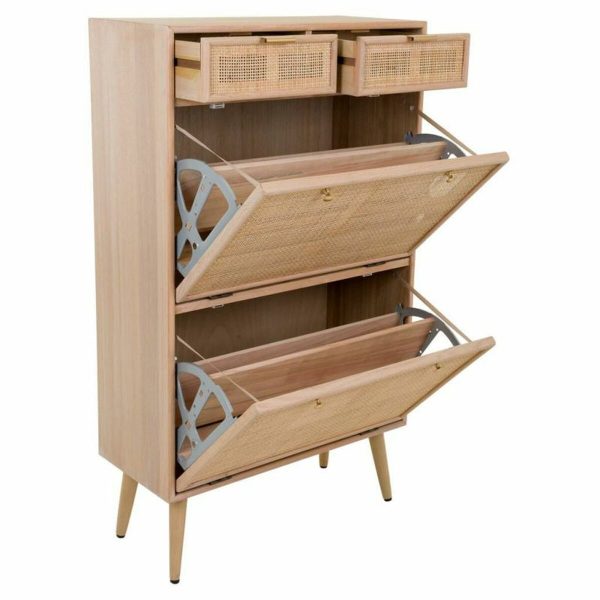 Shoe cupboard Alexandra House Living Natural Grille 120 x 32 x 70 cm Supply