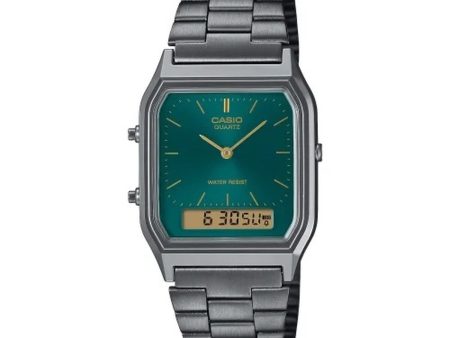 Men s Watch Casio AQ-230EGG-3AEF Green Silver Cheap