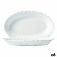 Serving Platter Luminarc Trianon White Glass (Ø 35 cm) (6 Units) For Discount