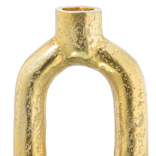 Candle Holder Alexandra House Living Golden Aluminium 14 x 8 x 22 cm 14 x 22 x 8 cm Online Sale