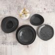 Flat Plate Bidasoa Cosmos Black Ceramic 23 cm (6 Units) Fashion