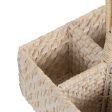 Cutlery basket White Bamboo Rattan 19 x 19 x 27 cm Online Sale