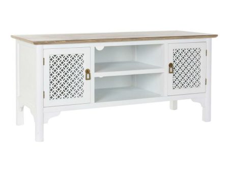 TV furniture DKD Home Decor 8424001812066 White Multicolour Light brown Fir 120 x 45 x 58 cm Online Sale