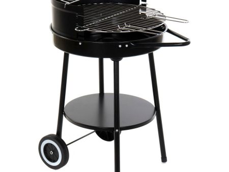 Coal Barbecue with Wheels DKD Home Decor Black Metal Plastic 59 x 49,5 x 82 cm Online Sale