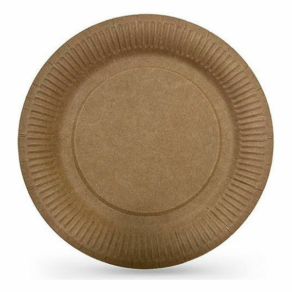 Plate set Algon Disposable kraft paper 12 Pieces 18 cm (24 Units) Cheap