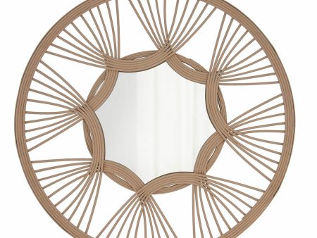 Wall mirror Vinthera Moa Rattan Natural 59 cm (4 Units) Fashion