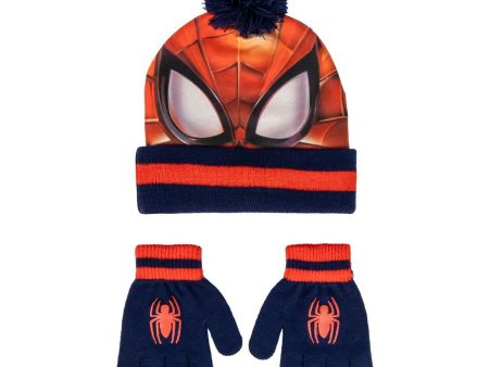 Hat & Gloves Spider-Man Red Discount