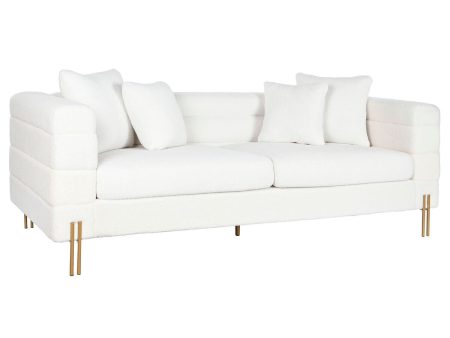 Sofa DKD Home Decor White Metal 205 x 85 x 73 cm on Sale