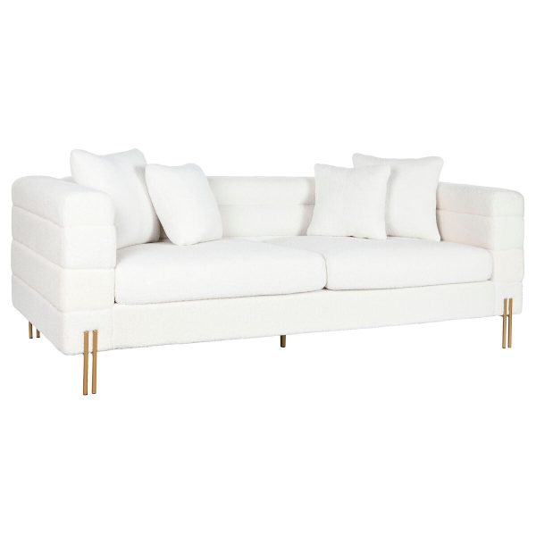 Sofa DKD Home Decor White Metal 205 x 85 x 73 cm on Sale