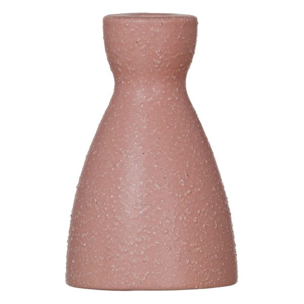 Candleholder Pink Ceramic 9,5 x 9,5 x 12 cm Online Sale