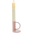 Candleholder Alexandra House Living Pink Golden Metal 7 x 9 x 7 cm Enamelled Metal Online now