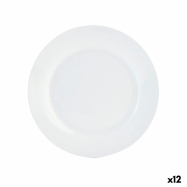 Flat plate Quid Basic Ceramic White (Ø 27 cm) (12 Units) Fashion