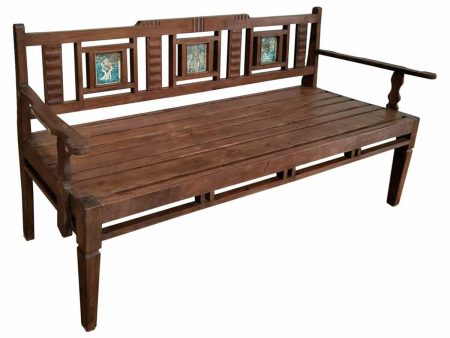 Bench Alexandra House Living Brown Recycled Wood 58 x 95 x 183 cm Supply