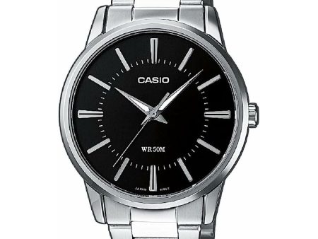 Men s Watch Casio MTP-1303PD-1AVEG Black Silver (Ø 40 mm) Discount